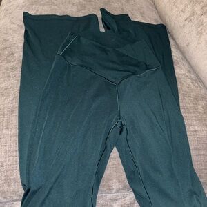 Aerie dark green flare leggings